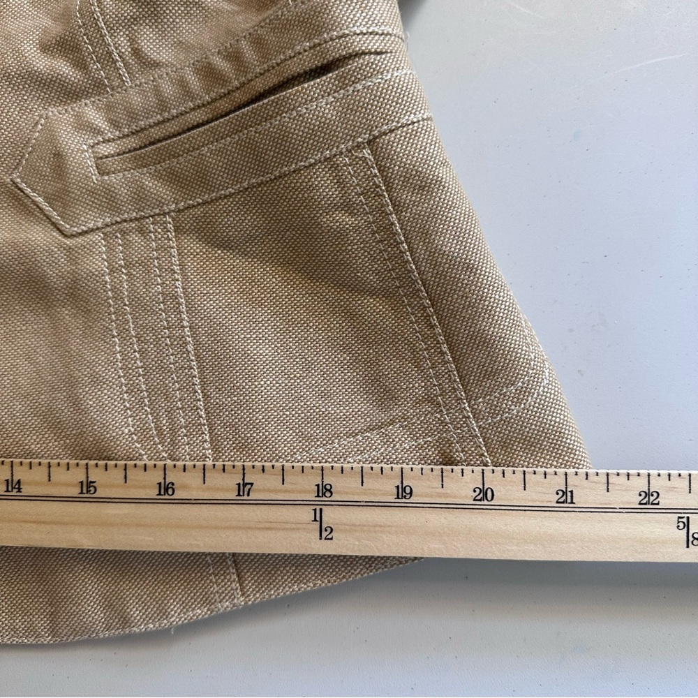 Kasper Petite Linen Blend 3/4 Sleeve Jacket Sz 12P Woven Hook Closure * READ - Picture 11 of 13